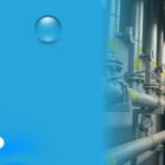 Technician using a handheld gas detection device to inspect commercial gas piping in a mechanical room for leaks and system safety.
