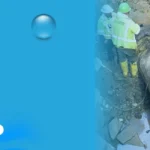 Main water line break repair in Houston