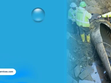 Main water line break repair in Houston