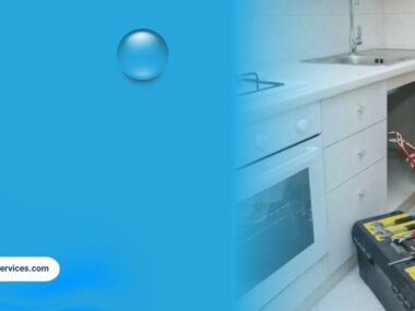 Plumber inspecting kitchen sink pipes with tools during a home plumbing service.